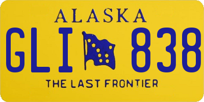 AK license plate GLI838