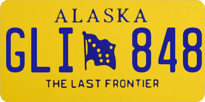 AK license plate GLI848