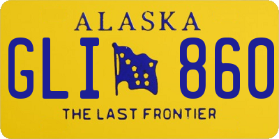 AK license plate GLI860