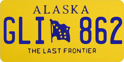 AK license plate GLI862