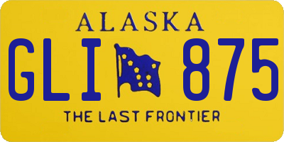 AK license plate GLI875