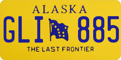 AK license plate GLI885