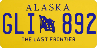 AK license plate GLI892