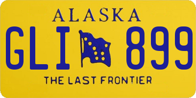 AK license plate GLI899