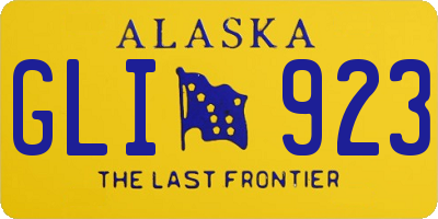 AK license plate GLI923