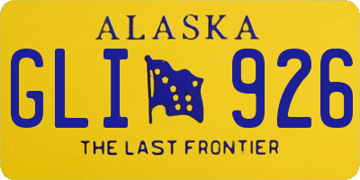 AK license plate GLI926