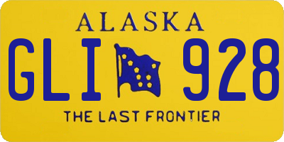 AK license plate GLI928