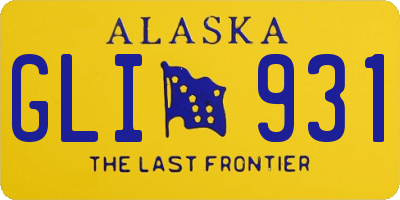AK license plate GLI931