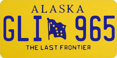AK license plate GLI965