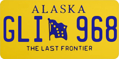 AK license plate GLI968