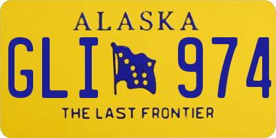 AK license plate GLI974