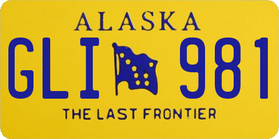 AK license plate GLI981