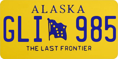 AK license plate GLI985