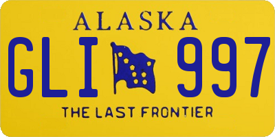 AK license plate GLI997