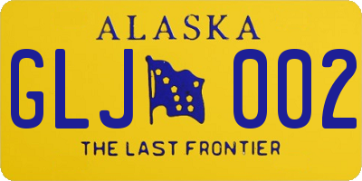 AK license plate GLJ002