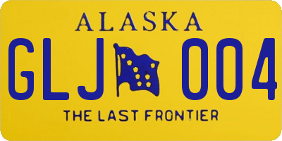 AK license plate GLJ004