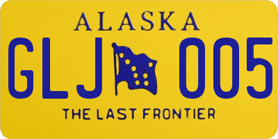 AK license plate GLJ005