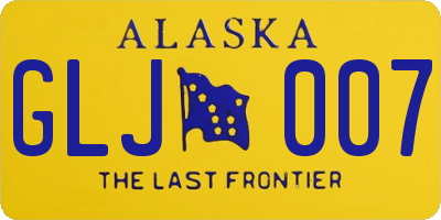 AK license plate GLJ007