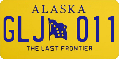 AK license plate GLJ011