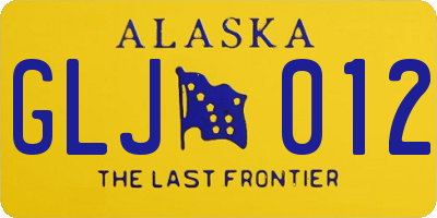 AK license plate GLJ012