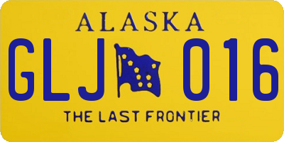 AK license plate GLJ016