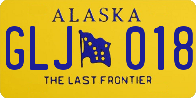 AK license plate GLJ018