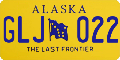 AK license plate GLJ022