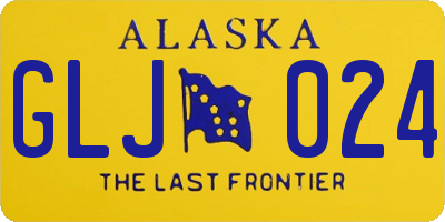 AK license plate GLJ024