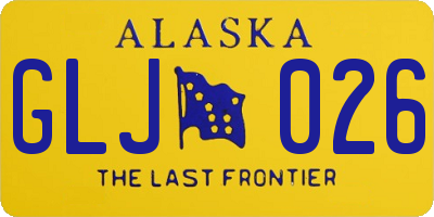 AK license plate GLJ026