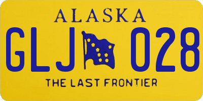 AK license plate GLJ028