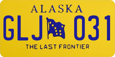 AK license plate GLJ031