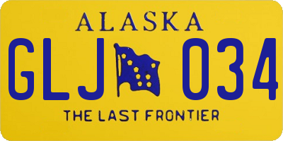 AK license plate GLJ034
