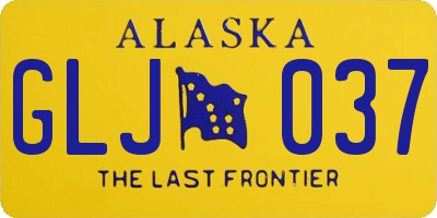 AK license plate GLJ037