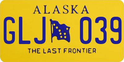 AK license plate GLJ039