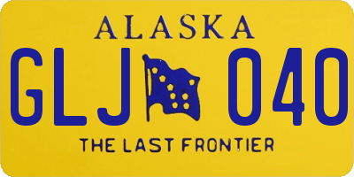 AK license plate GLJ040