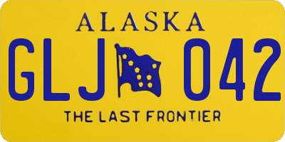 AK license plate GLJ042