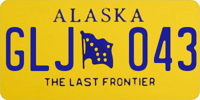 AK license plate GLJ043