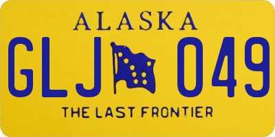 AK license plate GLJ049