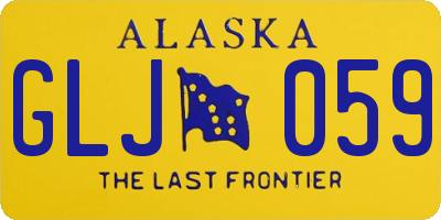 AK license plate GLJ059