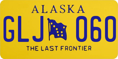 AK license plate GLJ060