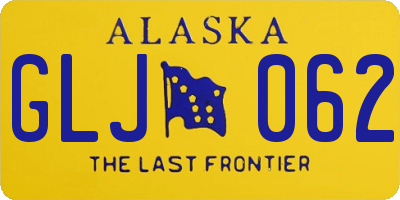 AK license plate GLJ062