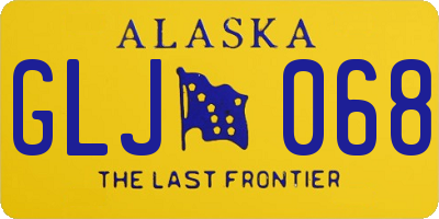 AK license plate GLJ068