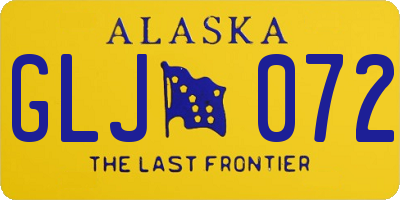 AK license plate GLJ072