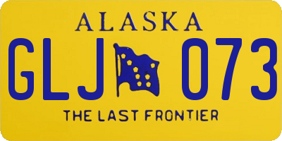 AK license plate GLJ073
