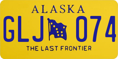 AK license plate GLJ074