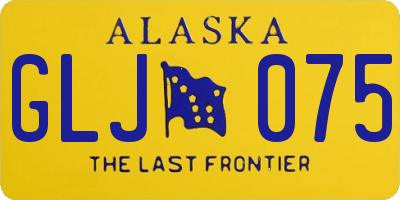 AK license plate GLJ075