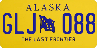 AK license plate GLJ088