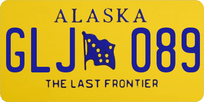 AK license plate GLJ089