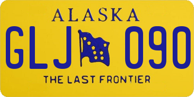 AK license plate GLJ090