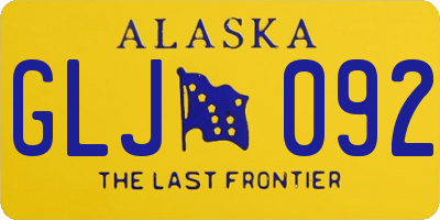 AK license plate GLJ092
